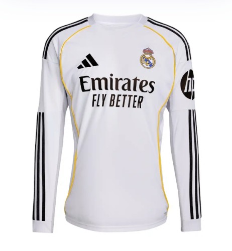 Real Madrid 2025/2026 home shirt (long sleeve)