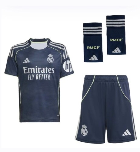 Real Madrid 2025/2026 away full set kit (Adult and Kids)