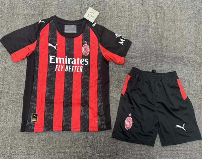 AC Milan 2025/2026 home full set kit (Adult and Kids)