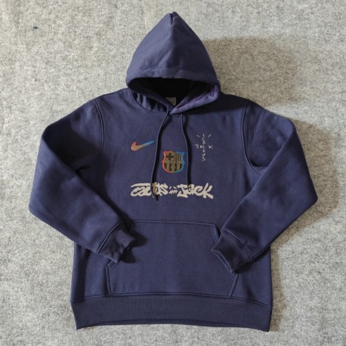 Barcelona x Travis Scott 2024/2025 royal blue hooded tracksuit (only the top)