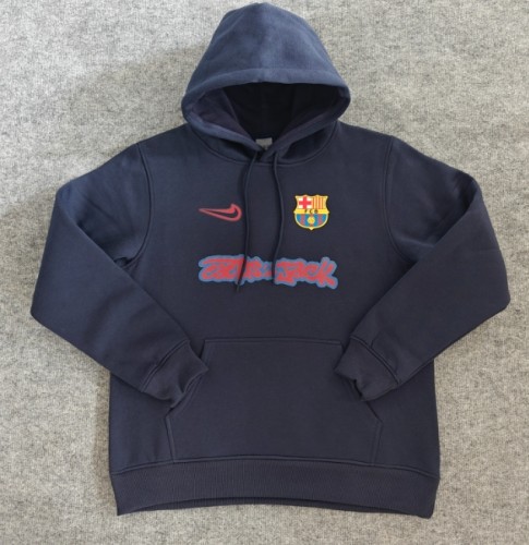 Barcelona x Travis Scott 2024/2025 black hooded tracksuit 1 (only the top)