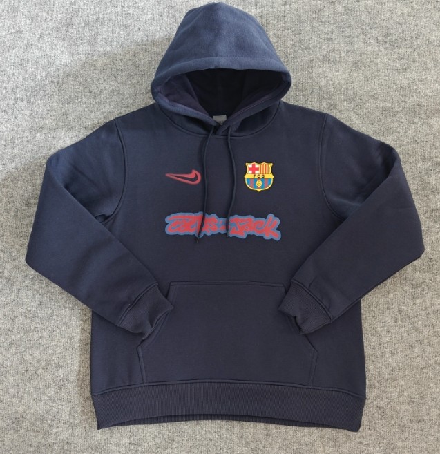 Barcelona x Travis Scott 2024/2025 black hooded tracksuit 1 (only the top)