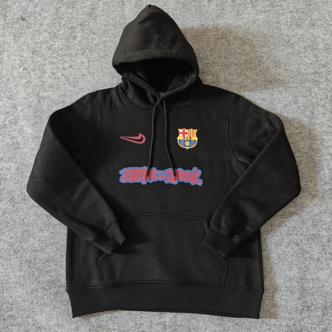 Barcelona x Travis Scott 2024/2025 black hooded tracksuit 1 (only the top)