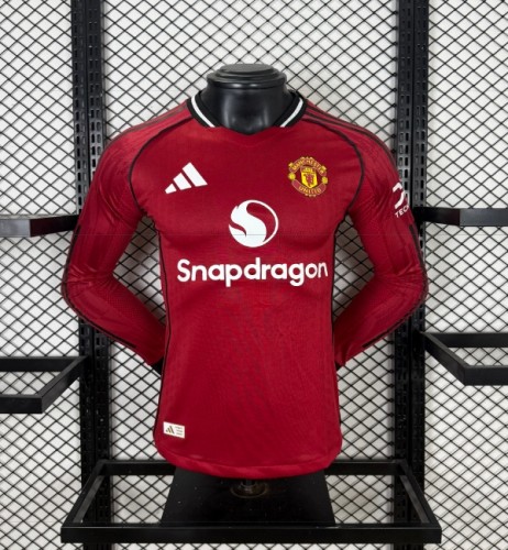 Manchester United 2025/2026 home shirt long sleeve Player Version
