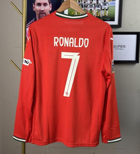 Portugal 2025 home shirt Ronaldo long-sleeve UEFA Nations League final version