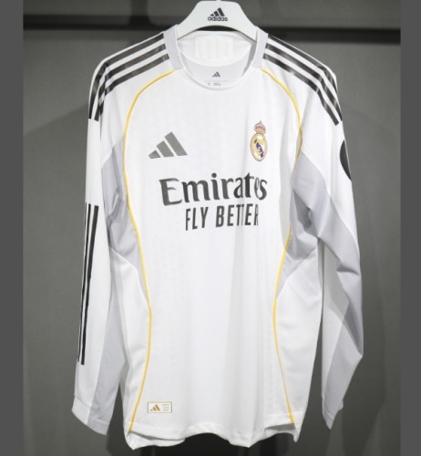 Real Madrid 2025/2026 home shirt long sleeve Player Version