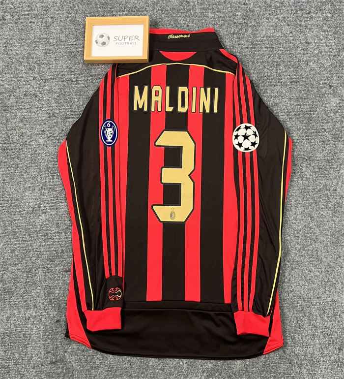 AC Milan 2006/2007 home retro shirt (long sleeve) MALDINI KAKA