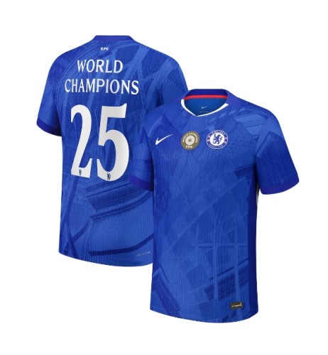 Chelsea 2025/2026 home shirt With World Champions 25 Printing