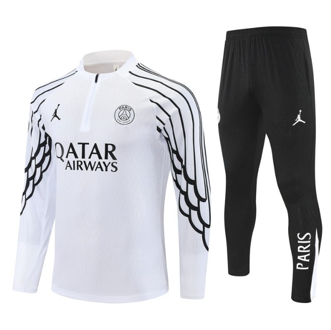 Paris Saint-Germain PSG 2025/2026 1/4  JD zipper tracksuit white
