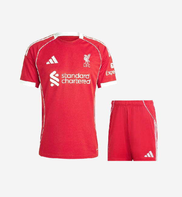 Liverpool 2025/2026 home full set kit (Adult and Kids)