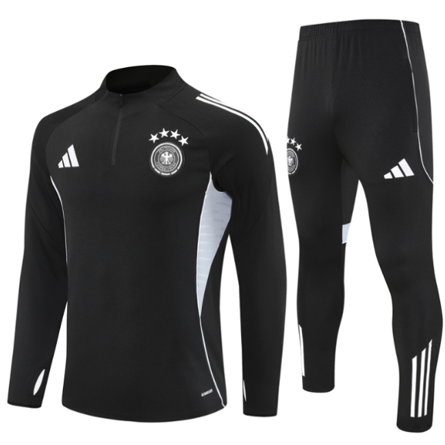 Germany 2025 1/4 zipper tracksuit tracksuit black
