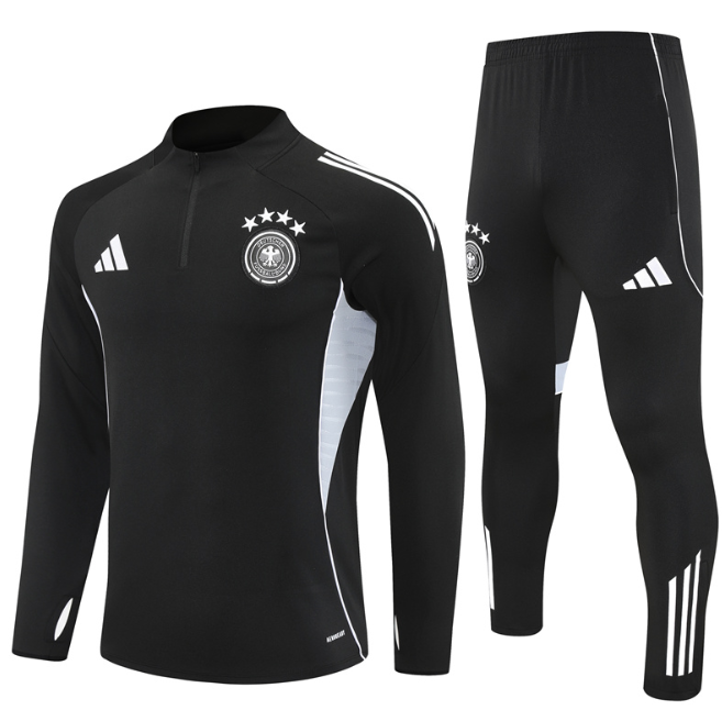 Germany 2025 1/4 zipper tracksuit tracksuit black