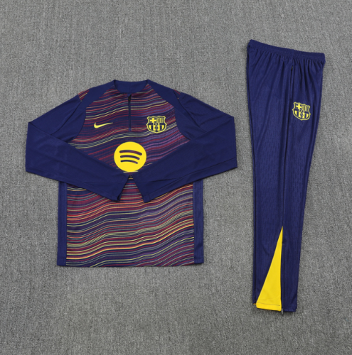 Barcelona 2025/2026 1/4 zipper tracksuit camouflage yellow