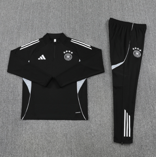 Germany 2025 1/4 zipper tracksuit tracksuit black