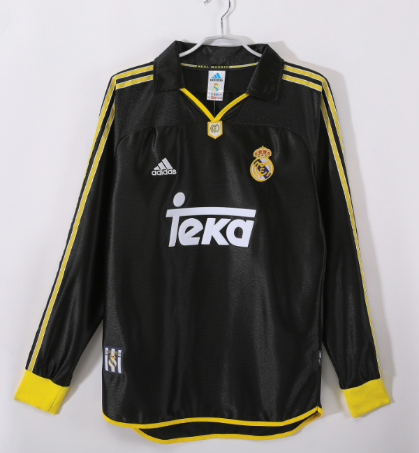 Real Madrid 1999/2001 away retro shirt long sleeve