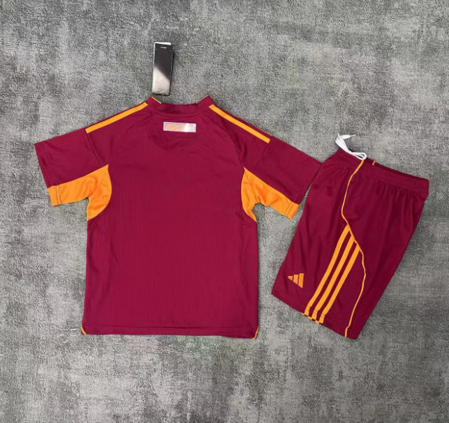 AS Roma 2025/2026 home full set kit (Adult and Kids)