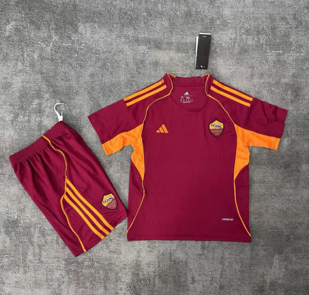 AS Roma 2025/2026 home full set kit (Adult and Kids)