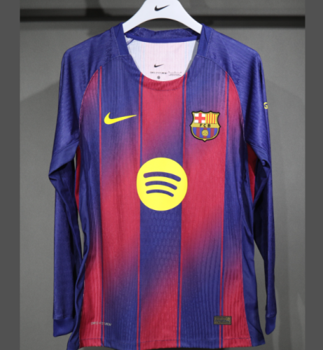 Barcelona 2025/2026 home shirt Player Version long sleeve Yamal