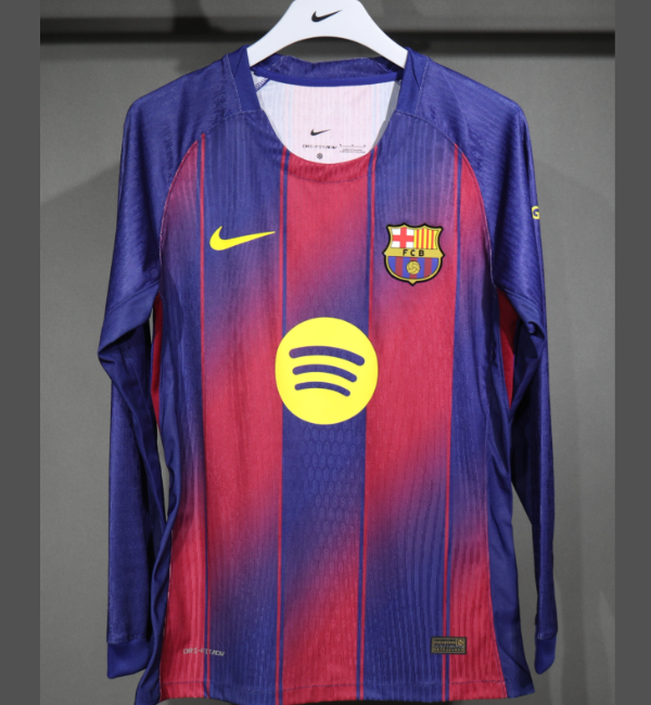 Barcelona 2025/2026 home shirt Player Version long sleeve Yamal