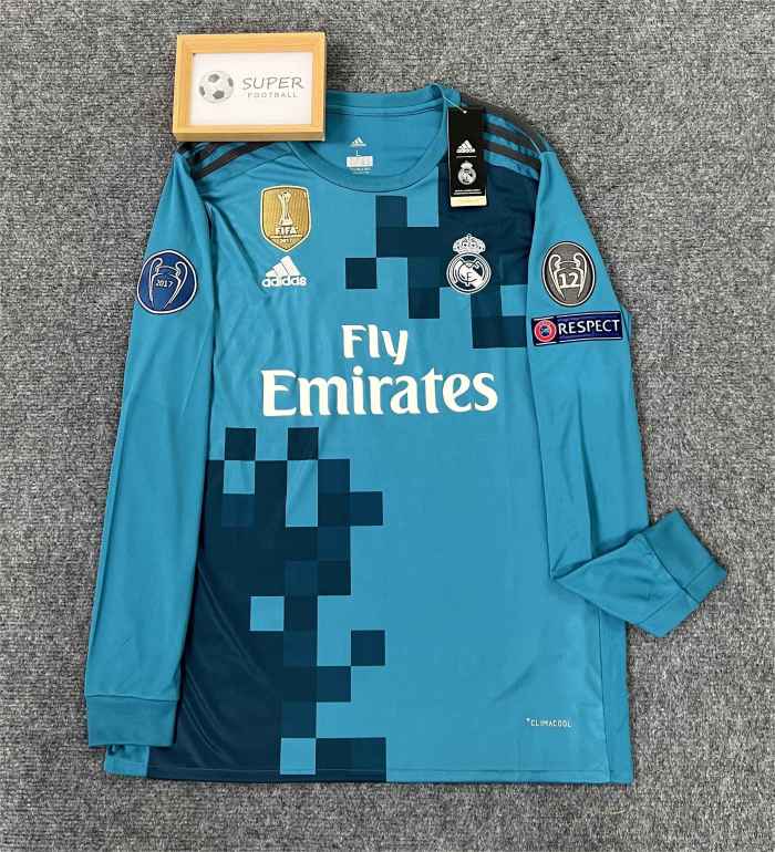 Real Madrid 2017/2018 third retro shirt long-sleeve Ronaldo