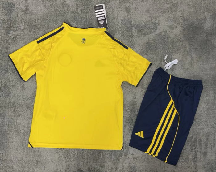 Al-Nassr FC 2025/2026 home full set kit (Adult and Kids) Ronaldo