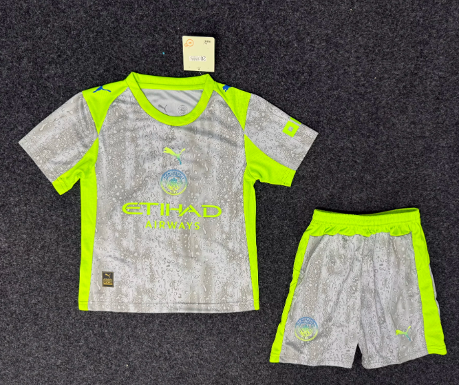 Manchester City 2025/2026 third full set kit (Adult and Kids)
