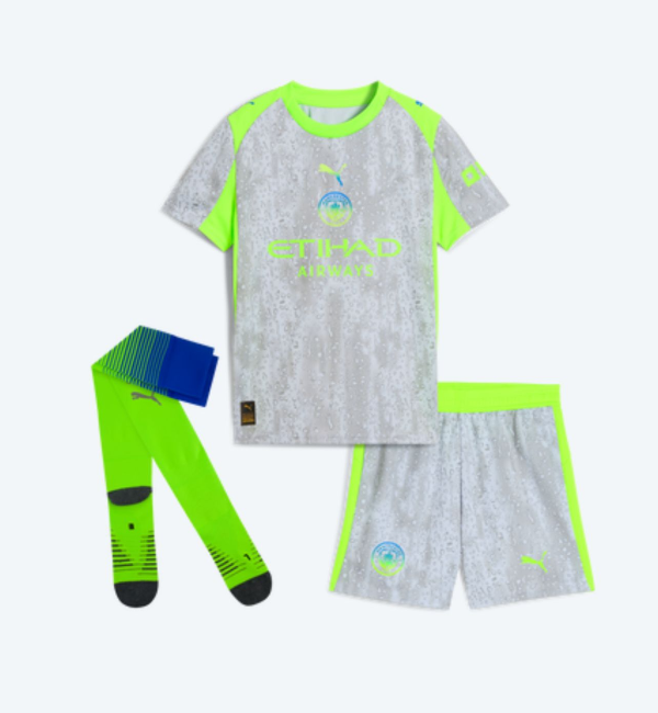 Manchester City 2025/2026 third full set kit (Adult and Kids)