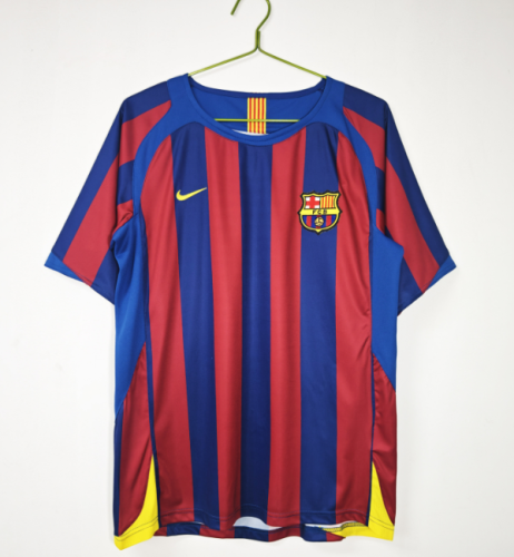 Barcelona 2005/2006 home retro shirt messi ronaldinho