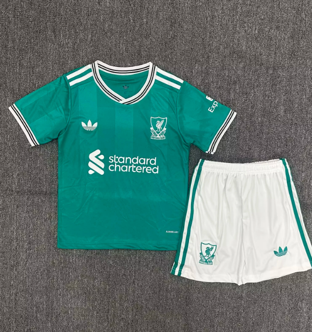 Liverpool 2025/2026 third full set kit (Adult and Kids)