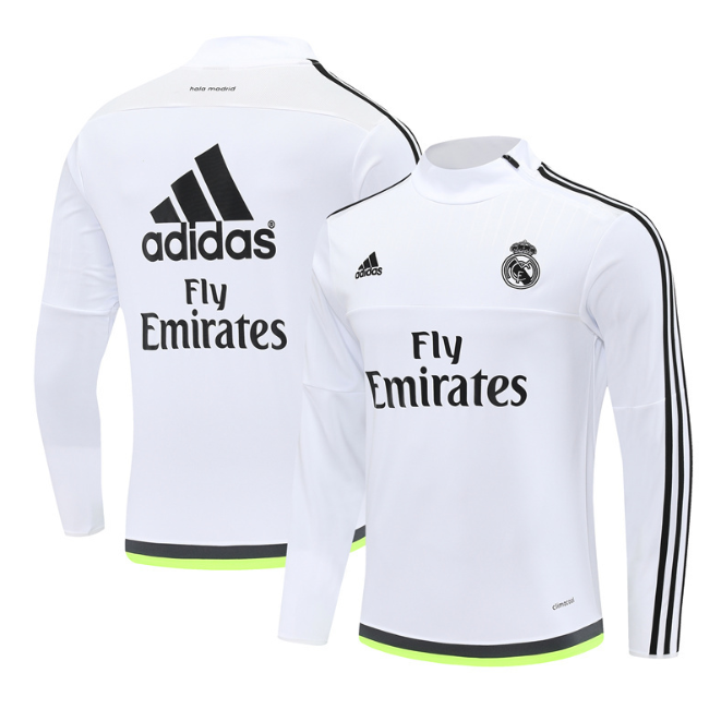 Real Madrid 2015/2016 retro 1/4 zipper tracksuit t blue(top only)