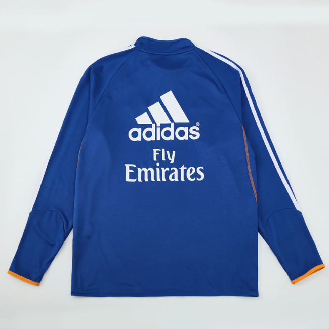 Real Madrid 2013/2014 retro 1/4 zipper tracksuit t blue(top only)