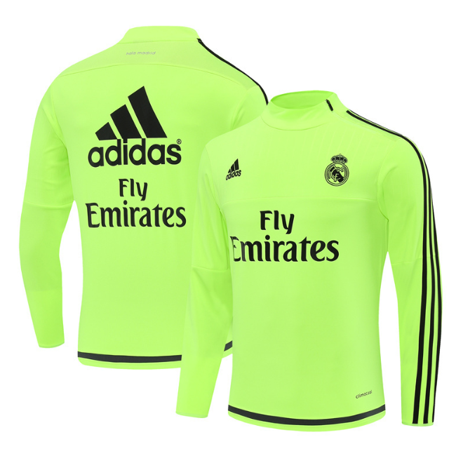 Real Madrid 2015/2016 retro 1/4 zipper tracksuit green(top only)