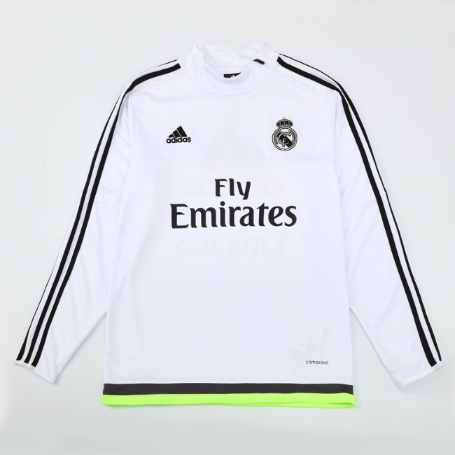 Real Madrid 2015/2016 retro 1/4 zipper tracksuit t blue(top only)