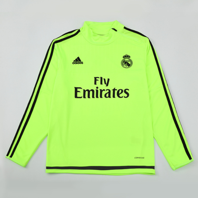 Real Madrid 2015/2016 retro 1/4 zipper tracksuit green(top only)