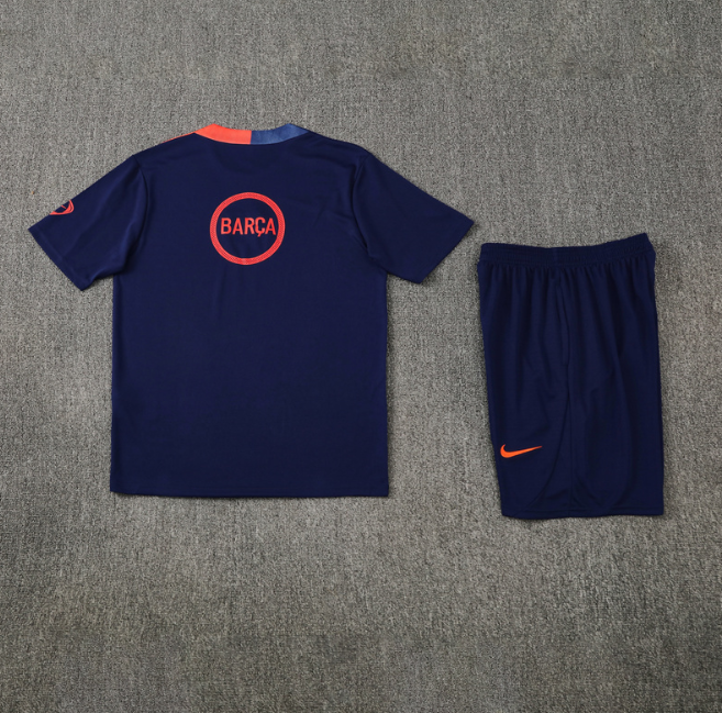 Barcelona 2025/2026 short sleeve and shorts tracksuit Royal blue
