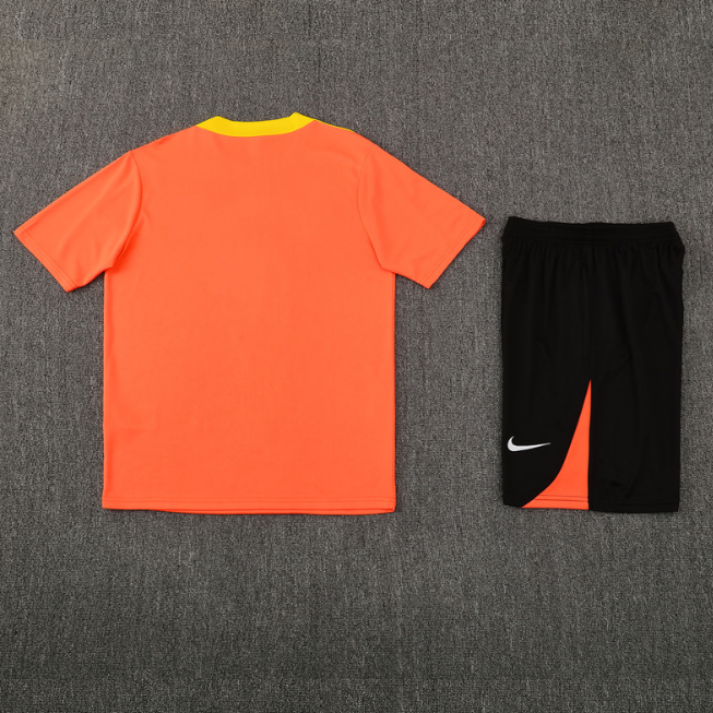 Brazi 2025 short sleeve and shorts tracksuit orange