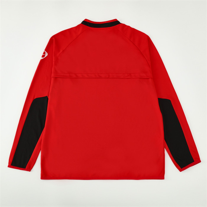 Manchester United 2002/2003 retro 1/4 zipper tracksuit red(top only)