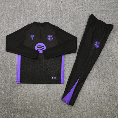 Barcelona 2025/2026 1/4 zipper tracksuit x Kobe Bryant black