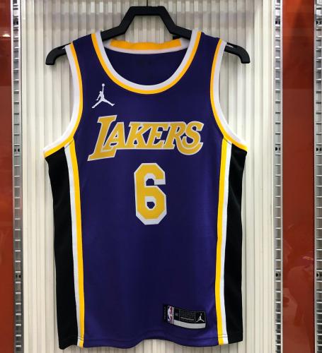 JD Lakers NBA jersey shirt purple James 6