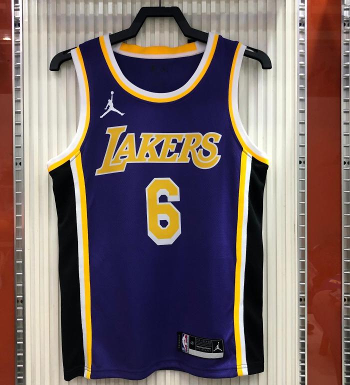 JD Lakers NBA jersey shirt purple James 6