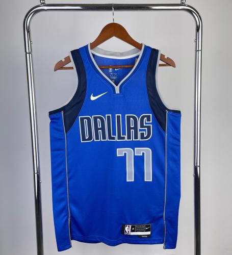 Dallas Mavericks NBA Shirt 2023 season Blue  DONCIC 77