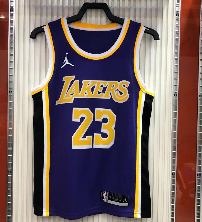 JD Lakers NBA jersey shirt purple James 23