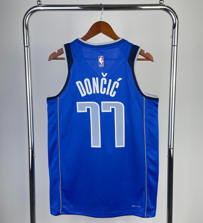 Dallas Mavericks NBA Shirt 2023 season Blue  DONCIC 77