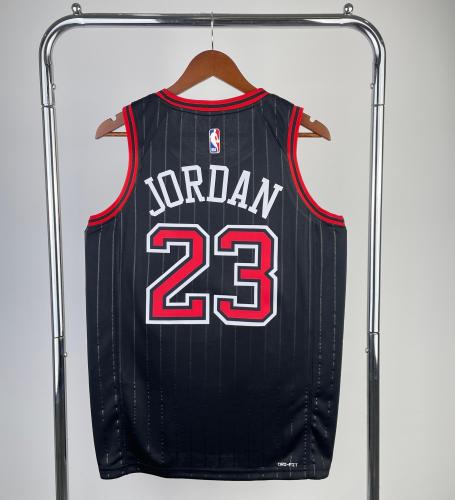 Chicago Bulls NBA jersey shirt 2023 season black Jordan 23