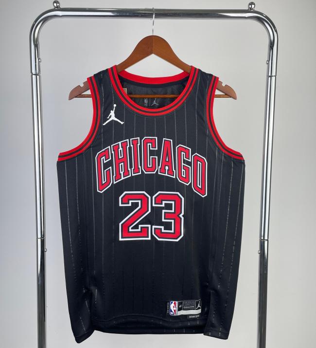 Chicago Bulls NBA jersey shirt 2023 season black Jordan 23