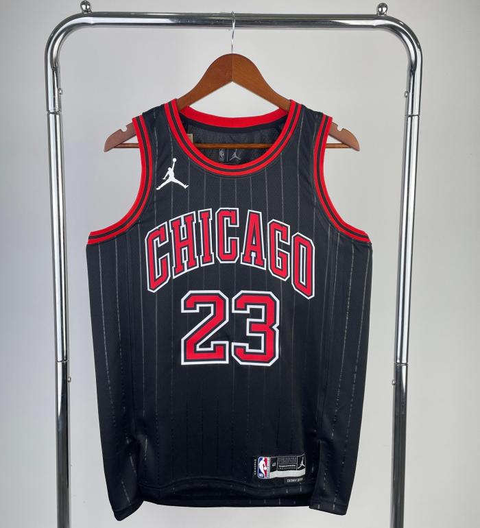 Chicago Bulls NBA jersey shirt 2023 season black Jordan 23