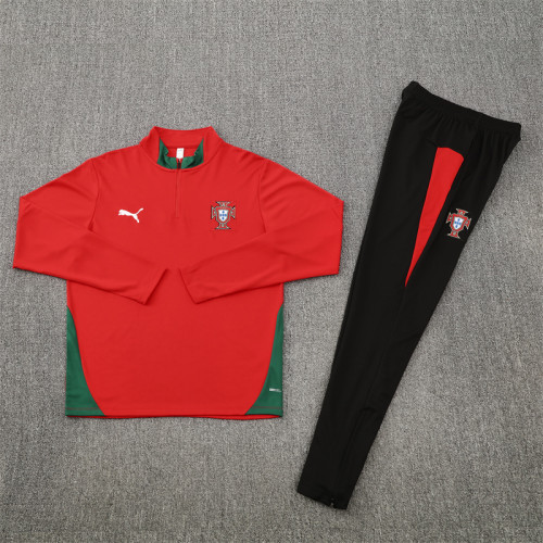 Portugal 2025/2026 1/4 zipper tracksuit red