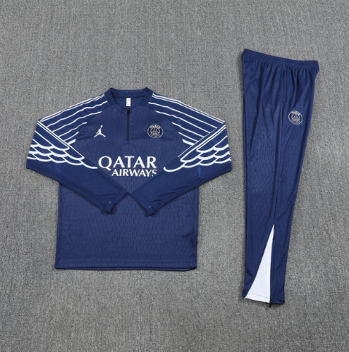 Paris Saint-Germain PSG 2025/2026 1/4  JD zipper tracksuit blue
