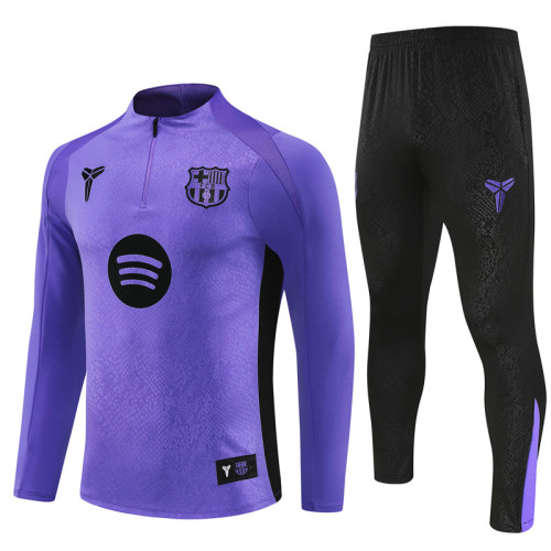 Barcelona 2025/2026 1/4 zipper tracksuit purple
