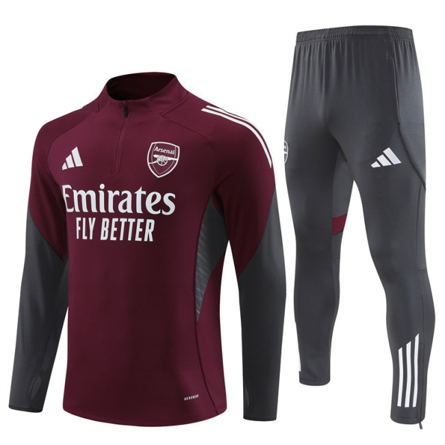 Arsenal 2025/2026 1/4 zipper tracksuit red